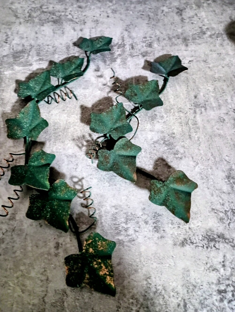 Home Interiors Decorative Green Metal Ivy Garland Set Of Two